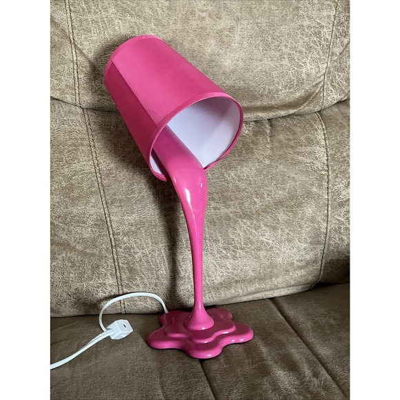 Intertek Other - Intertek Woopsy Paint Spill Lamp MCM Abstract Hot Pink 17"